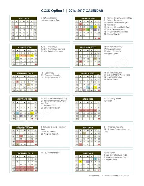 charleston county academic calendar.